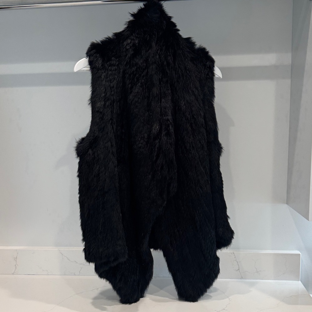 525 America Black Faux Fur Vest